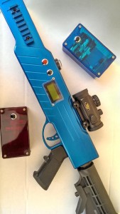 Lasergame Equipment in blau